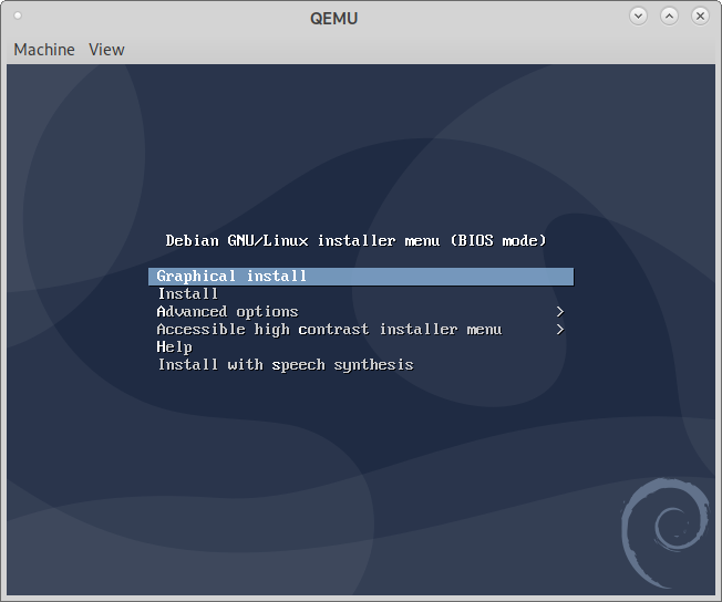Debian Buster Install Screen